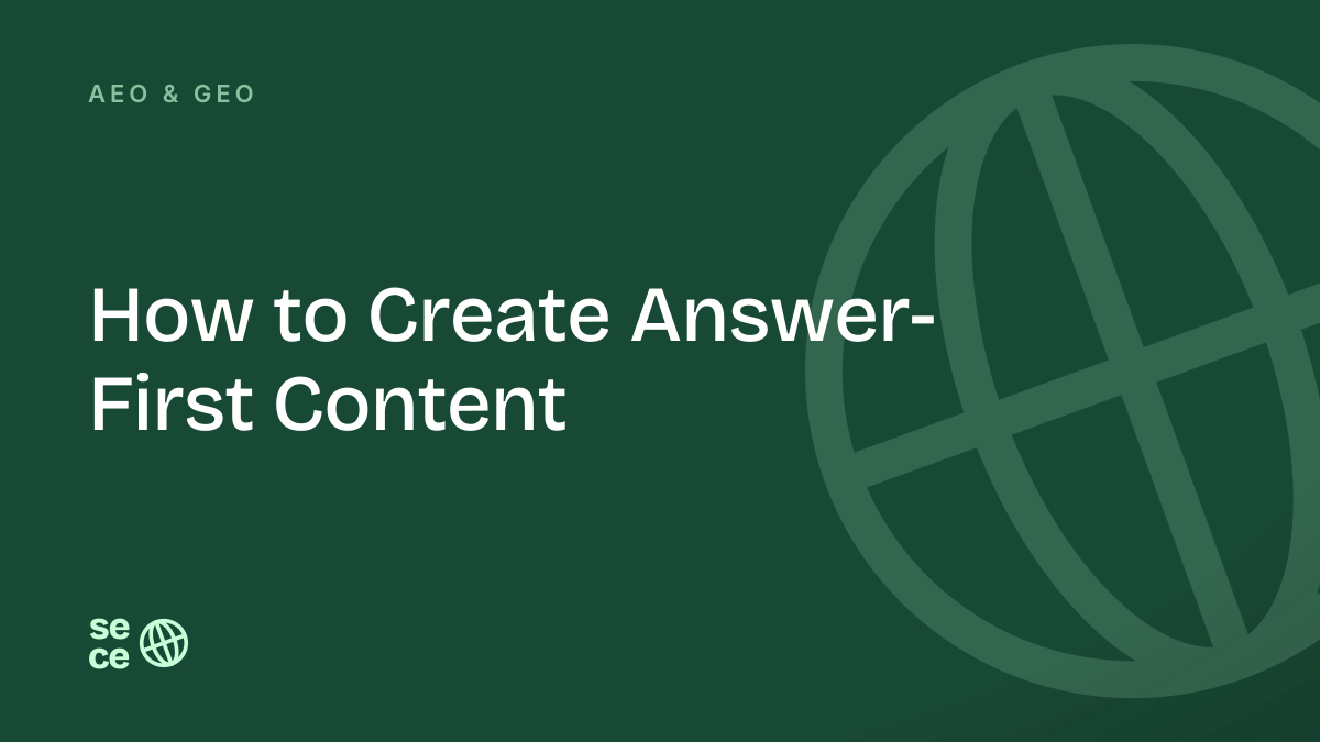How to Create Answer-First Content