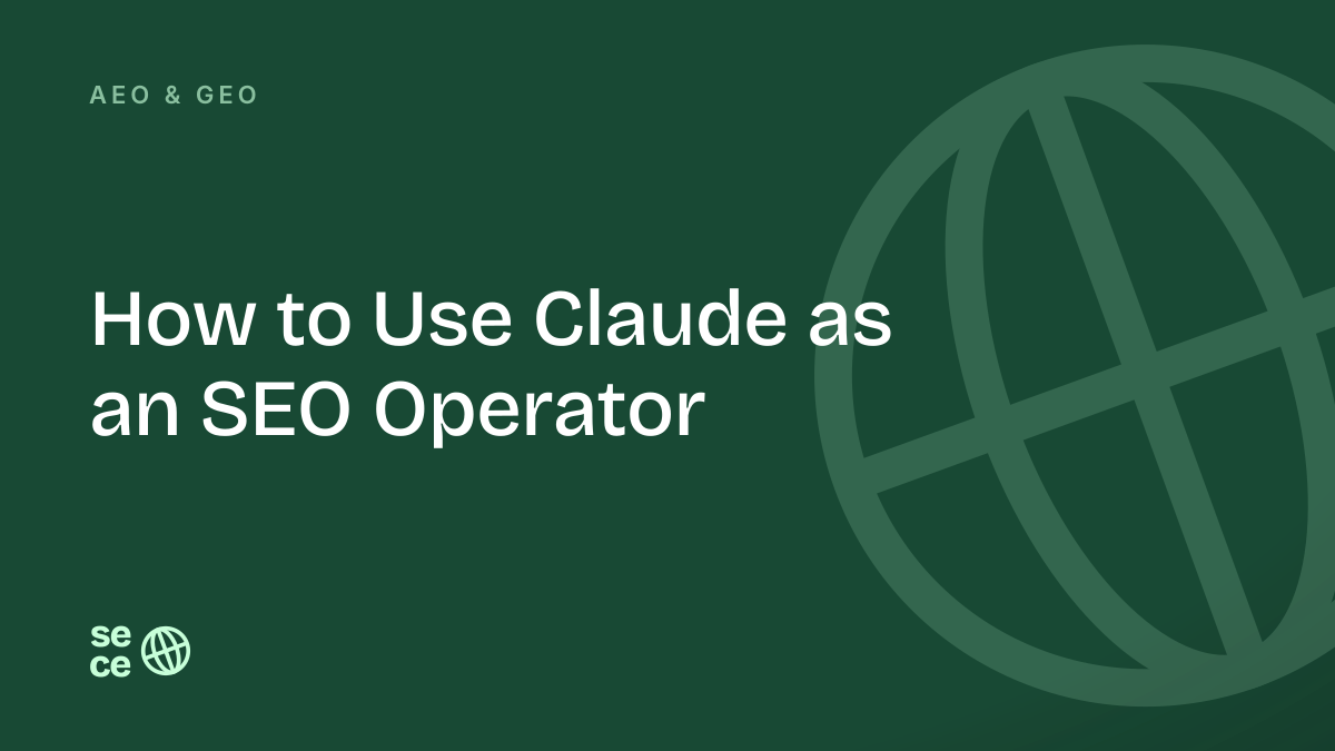 How to Use Claude as an SEO Operator