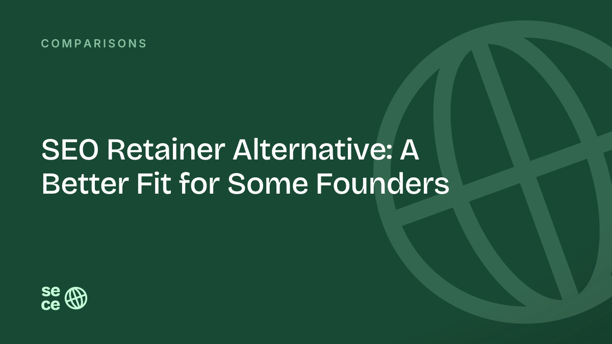 SEO Retainer Alternative: A Better Fit for Some Founders